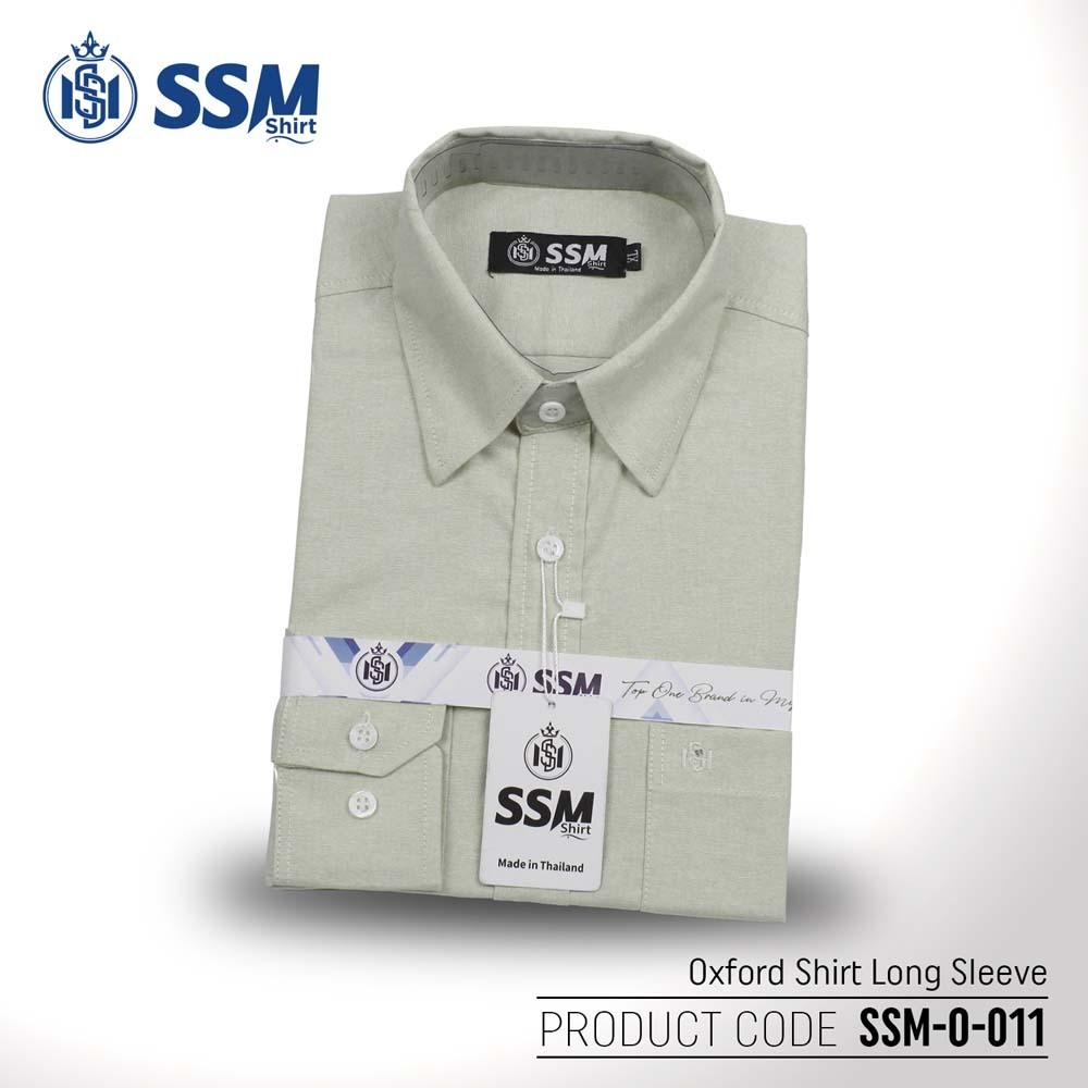 Oxford Shirt Long Sleeve SSM-O-P-L-011 (Olive Green) Large