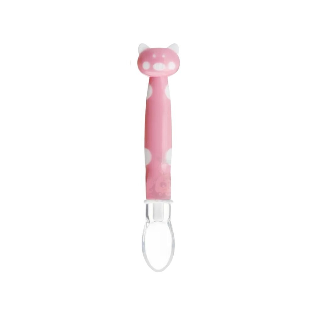 Baby Cartoon Silicone Spoon Pink 10778