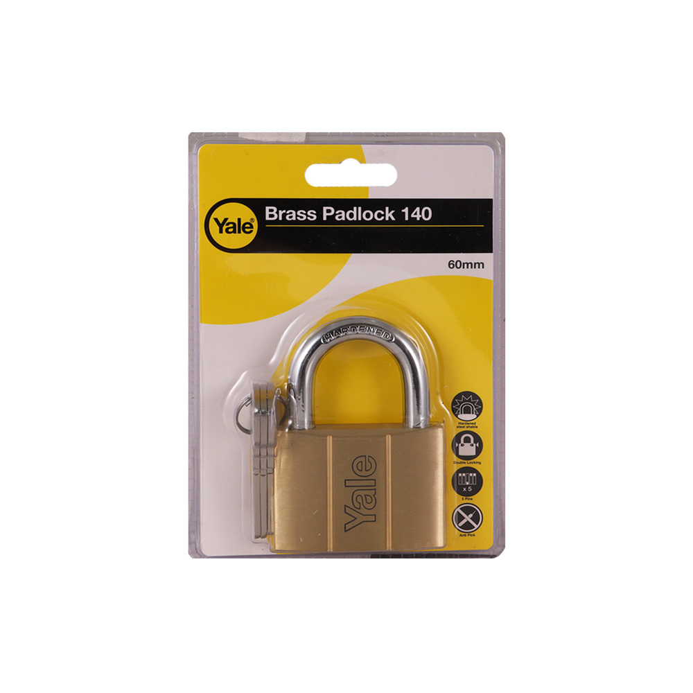 Yale Solid Brass Padlock 60MM V-140.60