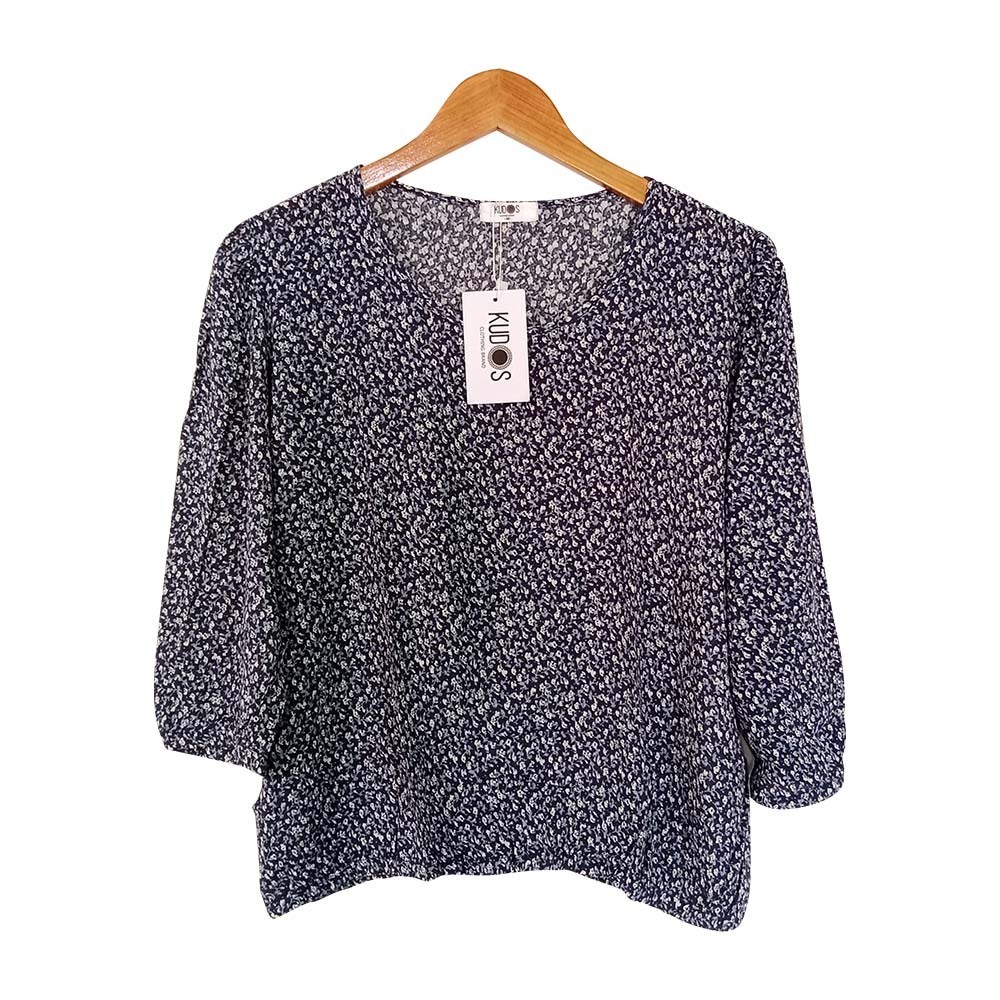 Kudos 100% Cotton Blouse B-004(B) Blue XL