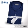 Madarin Collar Shirt Short Sleeve SSM-O-M-S-063 (Dark Blue) 4 Extra Large