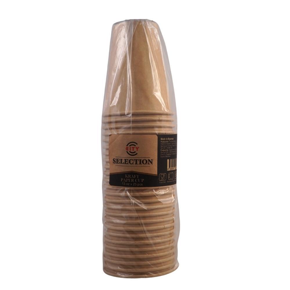 City Selection Kraft Paper Cup 13OZ 25PCS