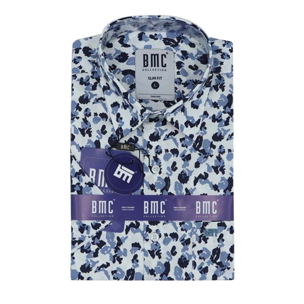 BMC Slimfit Shirts Short Sleeve 2310054 (Design-3) Large