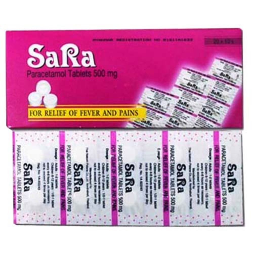 Sara Paracetamol 500MG 10Tablets