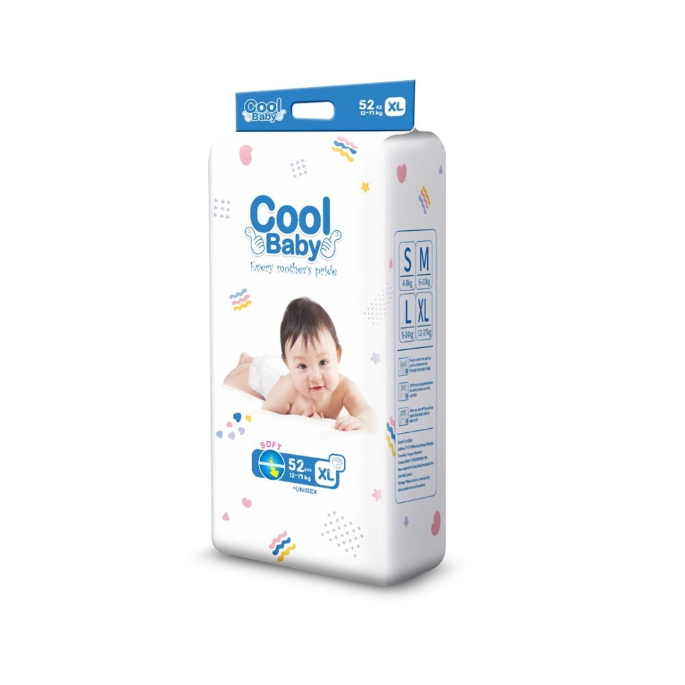 Cool Baby Diaper Pants Jumbo Packet XL  52 PCS