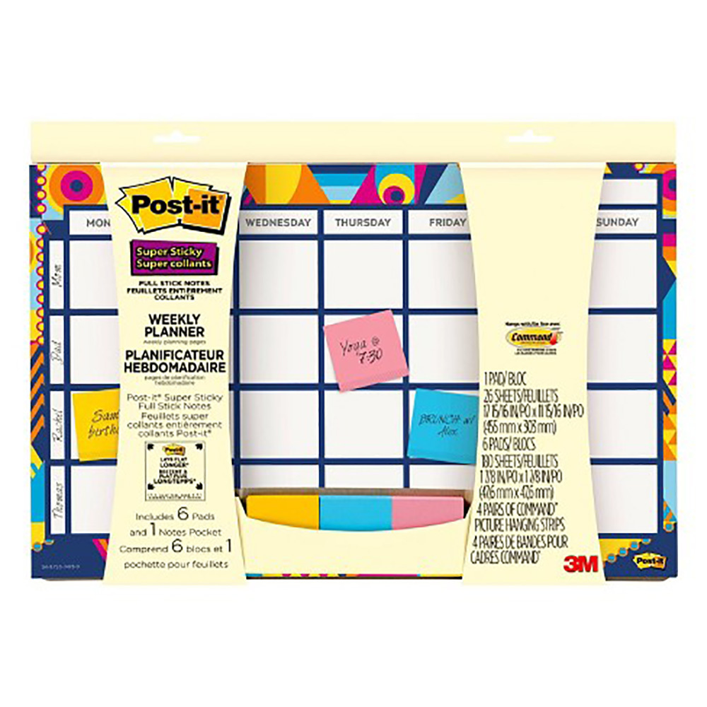 3M Post-It Super Sticky Weekly Planner