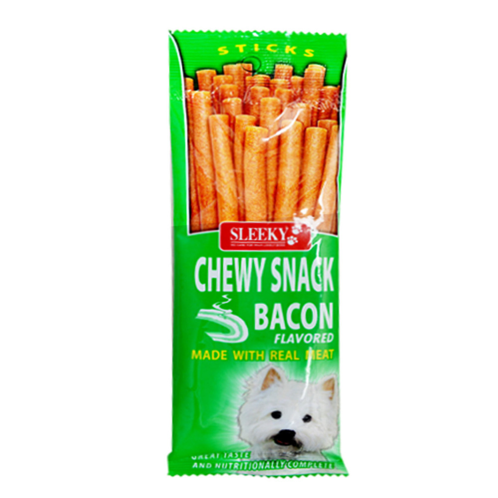 Sleeky Dog Food Meat Stick Bacon 50G