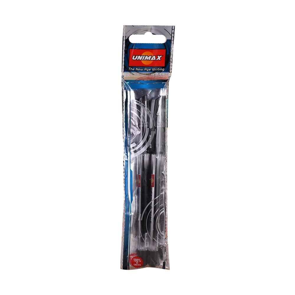 Unimax Finepoint Ball Pen 2 PCS (Black)