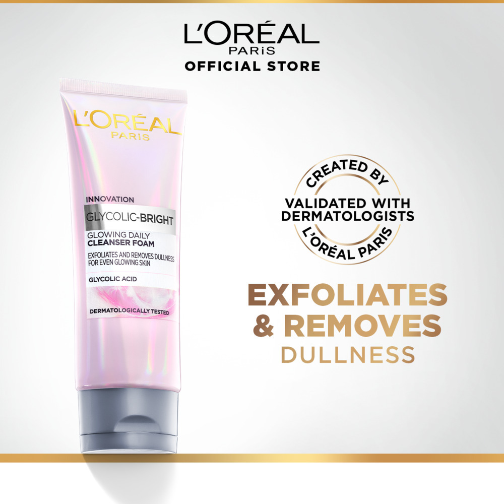 Loreal Glycolic-Bright Glowing Daily Facial Cleanser Foam 100ML