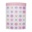 Jourcole  Pastel Kawaii Emoji Sticker 1 Sheet 4x5Inches JC0028 pink