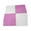 Bathroom Floor Mats New (1Pack x 4PCS) KPTBPC00058 (White+Pink)