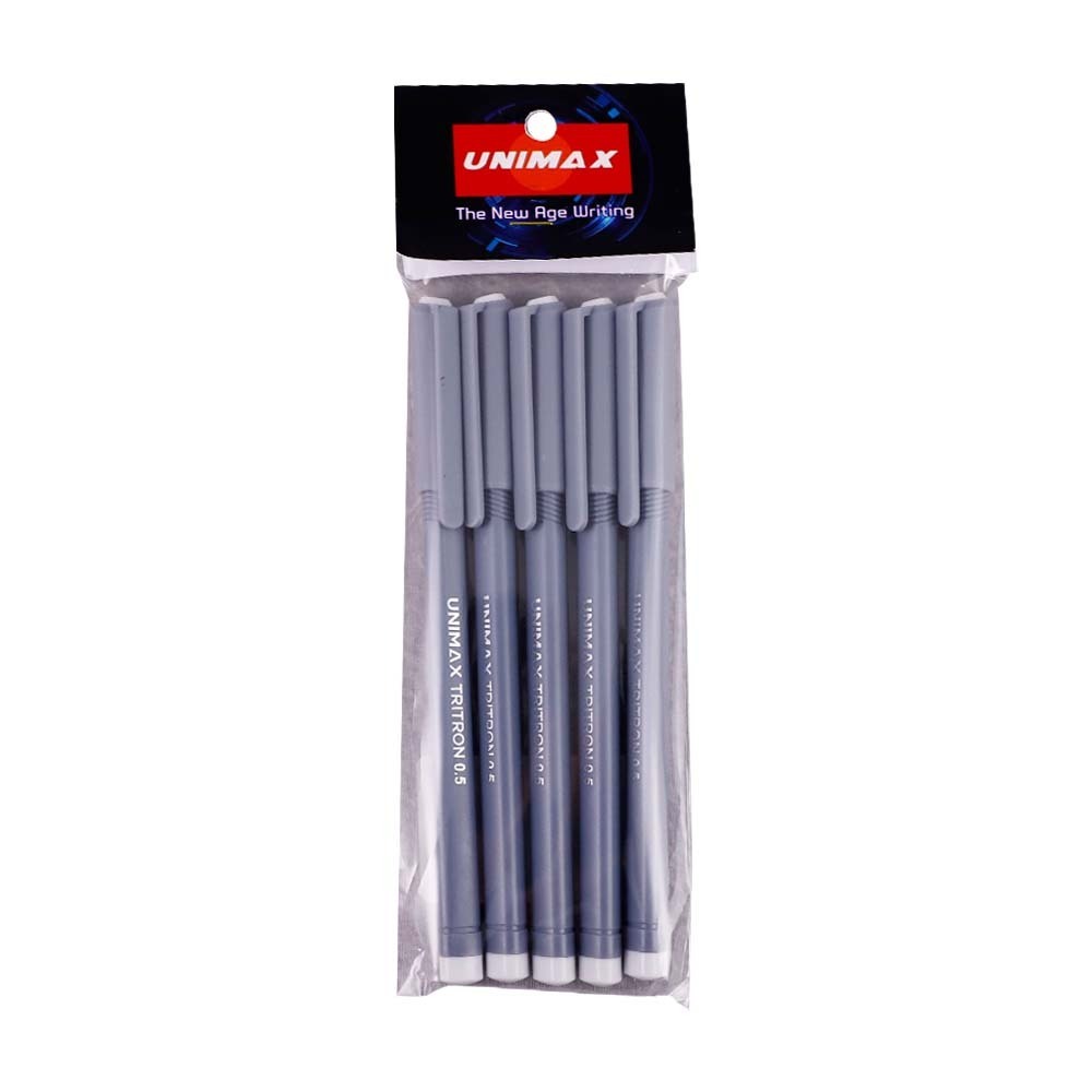 Unimax Tritron Ball Pen 0.5 5PCS Black