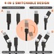 6 in 1 Multi Fast Charging Cable Keychain PD GGT0000814