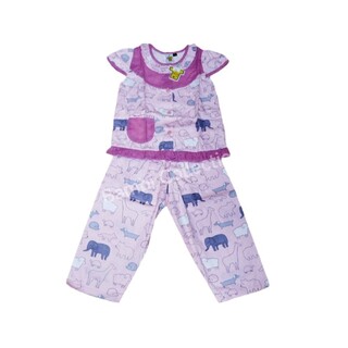 Bambi Baby Night Wear Silk Cotton One Set BAMBI_BABY04_7 Yellow (4 Years)