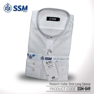 Madarin Collar Shirt Long Sleeve SSM-O-M-L-007 (Pale Yellow) Extra Large