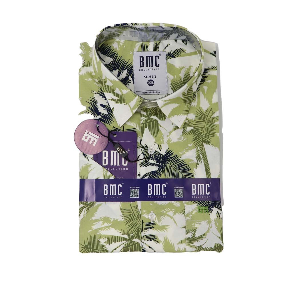 BMC Men Slimfit Shirt Short Sleeve 2330065 Multicolour XXL