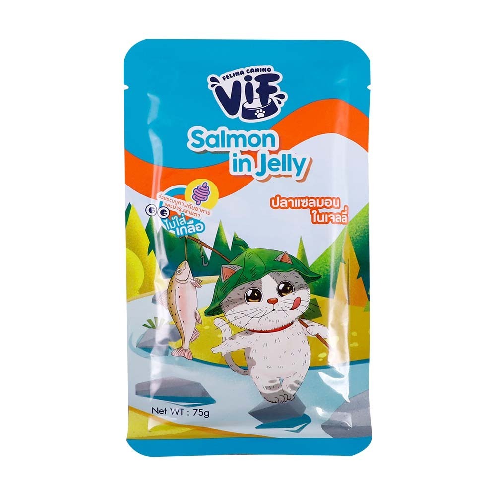 Felina Canino VIF Cat Wet Food Salmon Jelly 75G