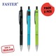 Faster Mechanical Pencil 0.5 Mm, (Black,Blue,Lime Green Pack/3Pcs) MC12-1