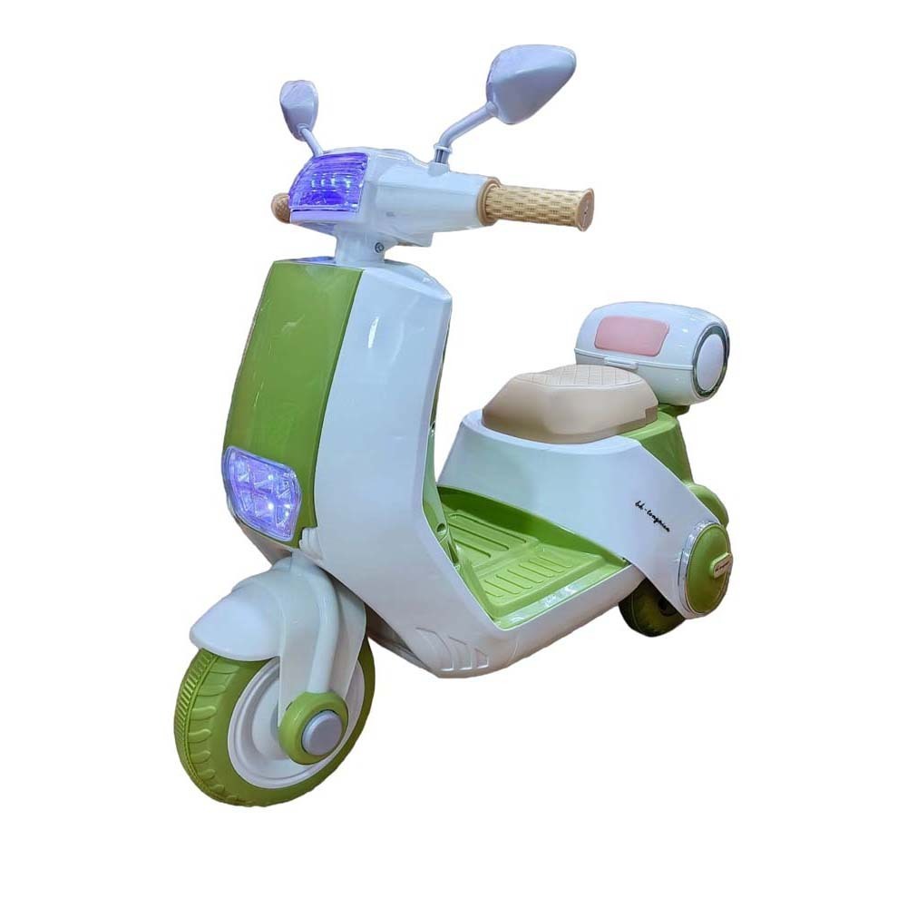 Baby Cele Rechargeable Kids Scoopyi Motorcycle DMX-6688 Green (11885)