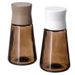 Ikea Halvtom Salt And Pepper Shakers, Glass/Brown, 12 CM