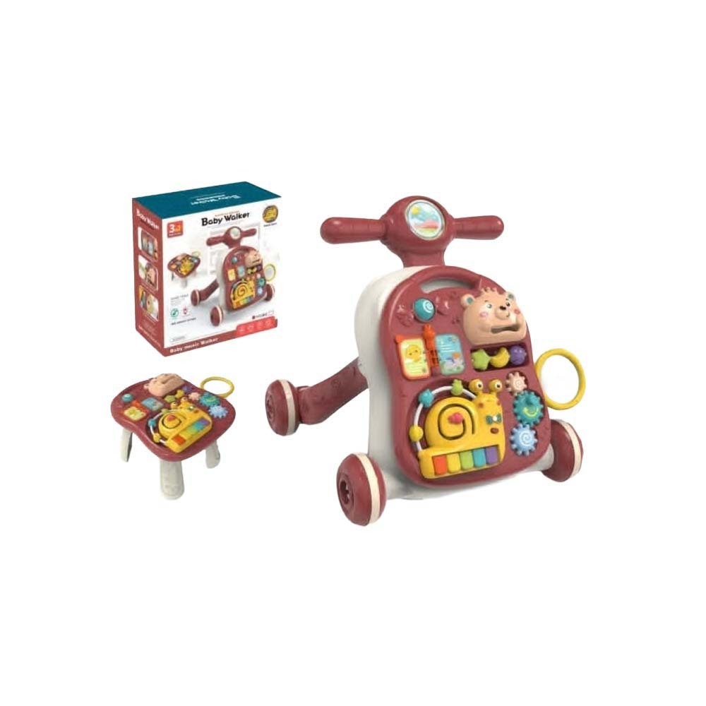 Baby Cele 3 in 1 Baby Music Walker Dark Red 10644