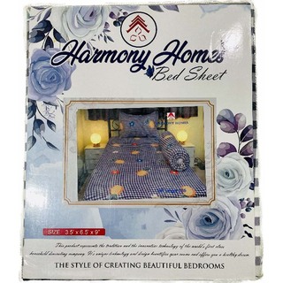 Harmoy Homes Bed Sheet Single (3.5' x 6.5' x 9") HH Single 210