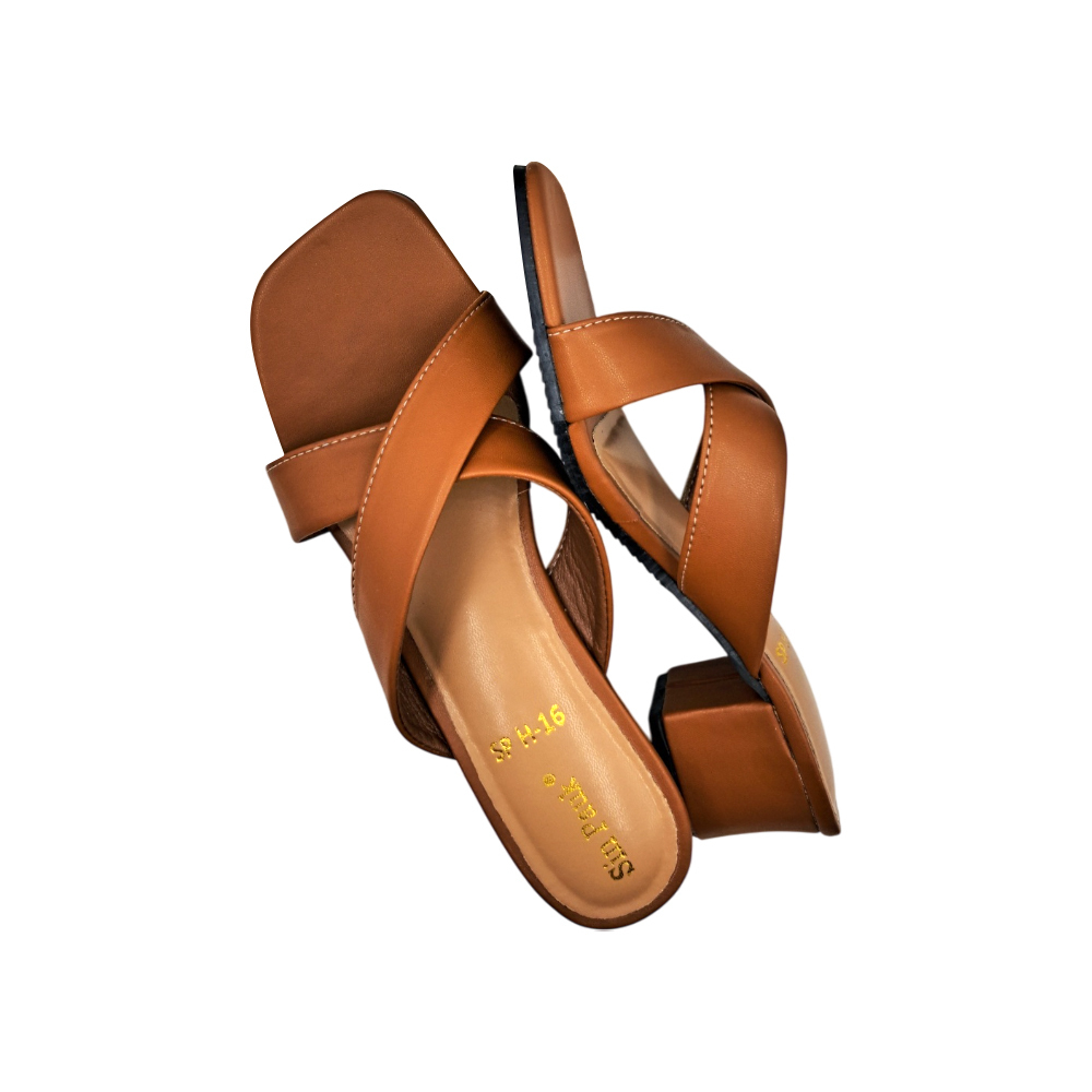 Sin Pauk Women Leather Wedge  SP H-16 Brown (No-39)