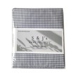 S&J Double Bed Sheet Grey Tiny Checked  SJ-01-20