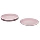 FÄRGKLAR Plate Set Matt Light Pink (4PCS X 26 CM)