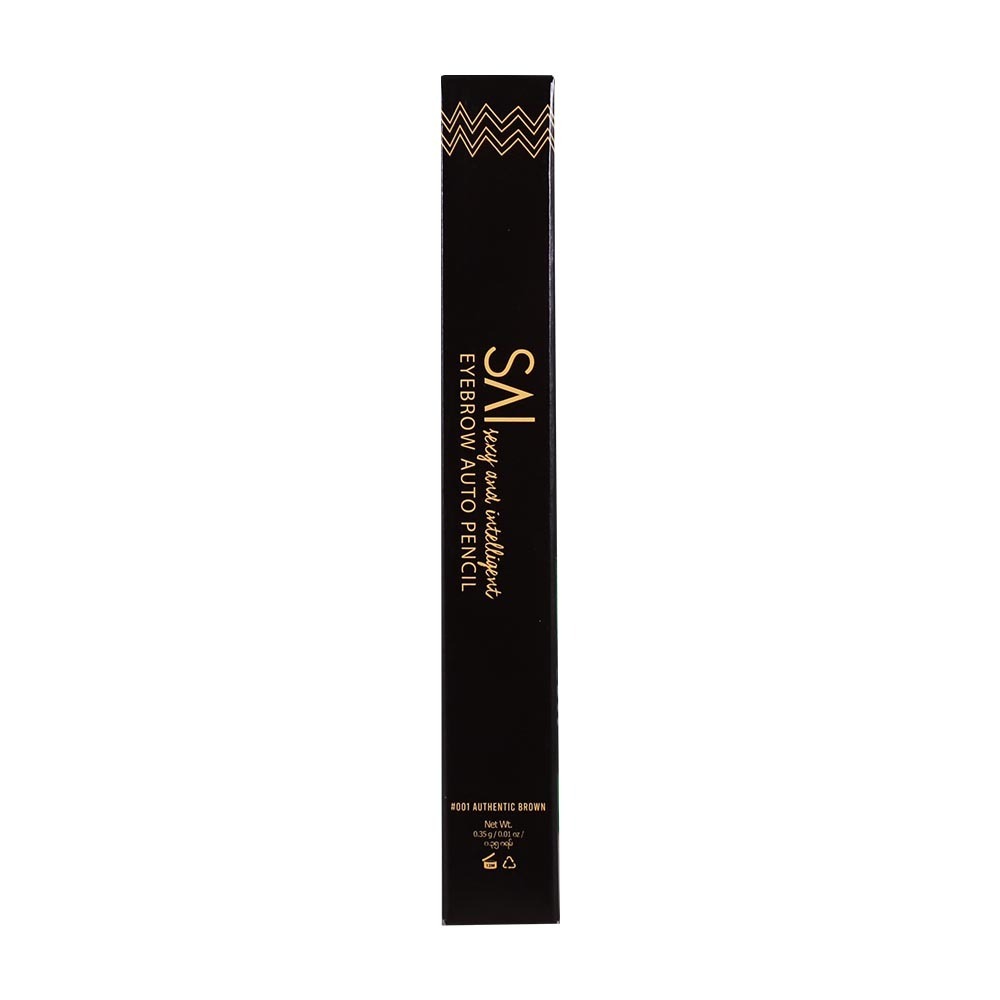 SAI Eyebrow Auto Pencil 0.35G (#001 Authentic Brown)