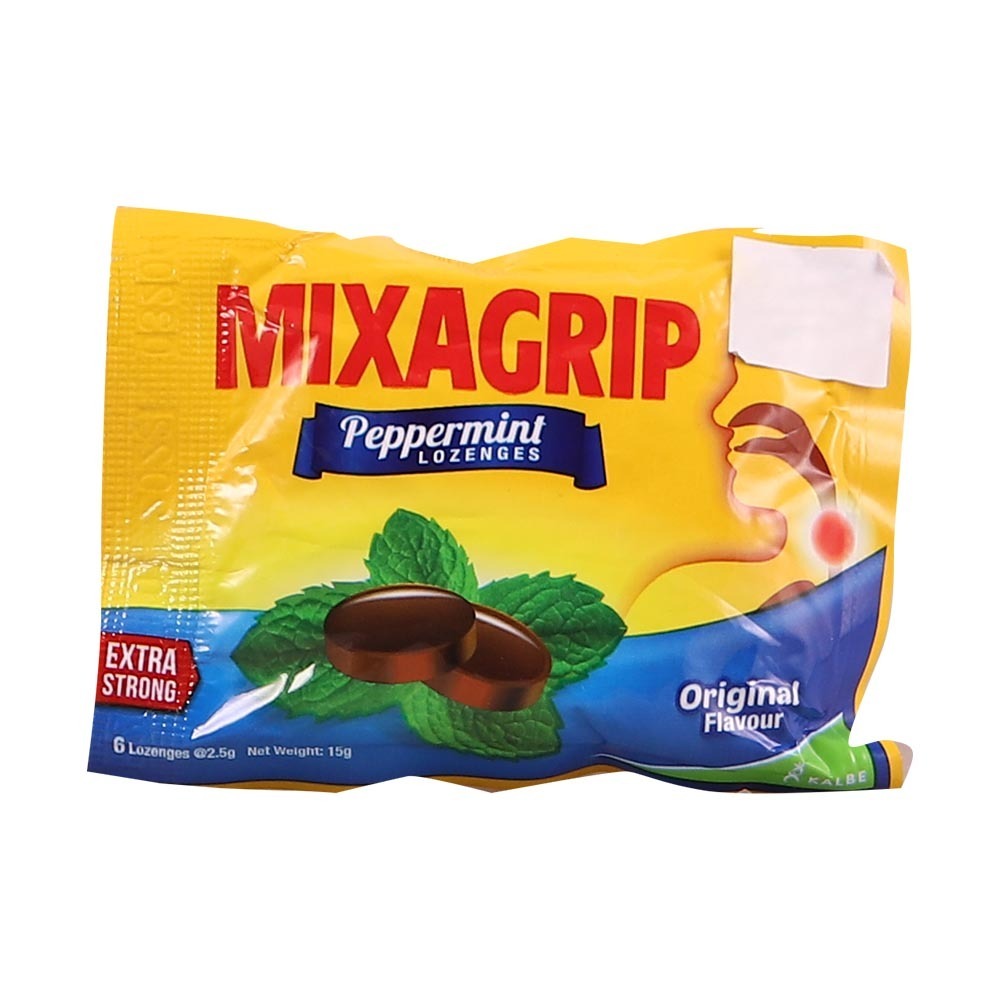 Mixagrip Peppermint Lozenges Original Flavour 15G