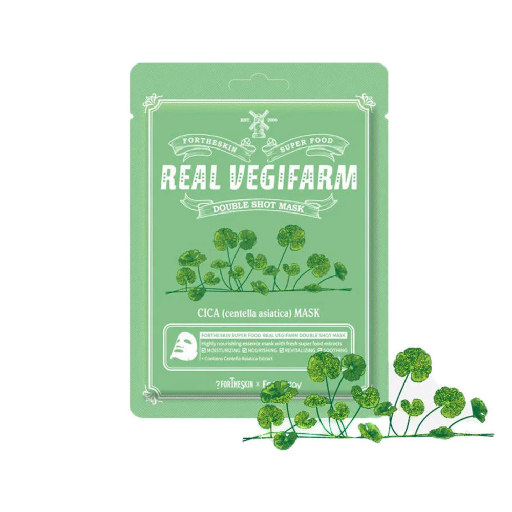 Super Food Real Vegifarm Double Shot Mask-Cica 23Ml FTS1122078