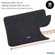 Rivacase Faux Leather Laptop Sleeve  (Water-Resistant) MAC-RV-8903-BLK Medium