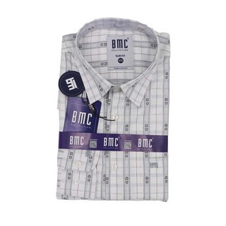 BMC Men Slimfit Shirt Long Sleeve 1330079 Brown Medium