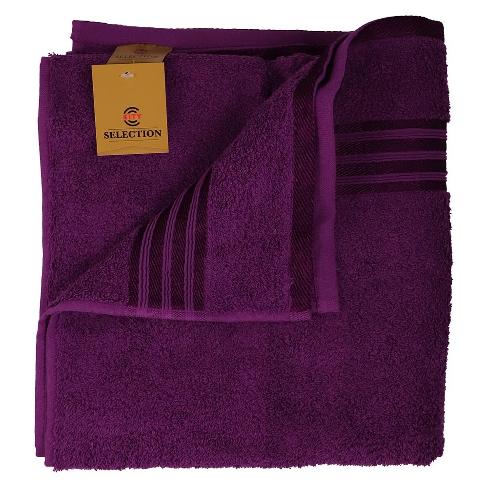 City Selection Bath Towel 24X48IN Aubergine