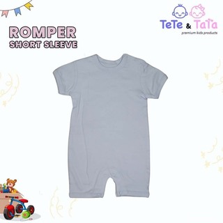 Te Te & Ta Ta Short Romper Short Sleeves Blue 3-6 Months (2Pcs/1Set) KRP-S102