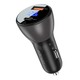 Acefast B6 63W Metal Car Charger (USB-A+USB-C) With Digital Display Black