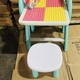 Baby Learning Table Lego White Board Blue