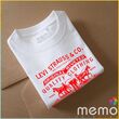 memo ygn Levi strauss & co. unisex Printing T-shirt DTF Quality sticker Printing-White (Medium)