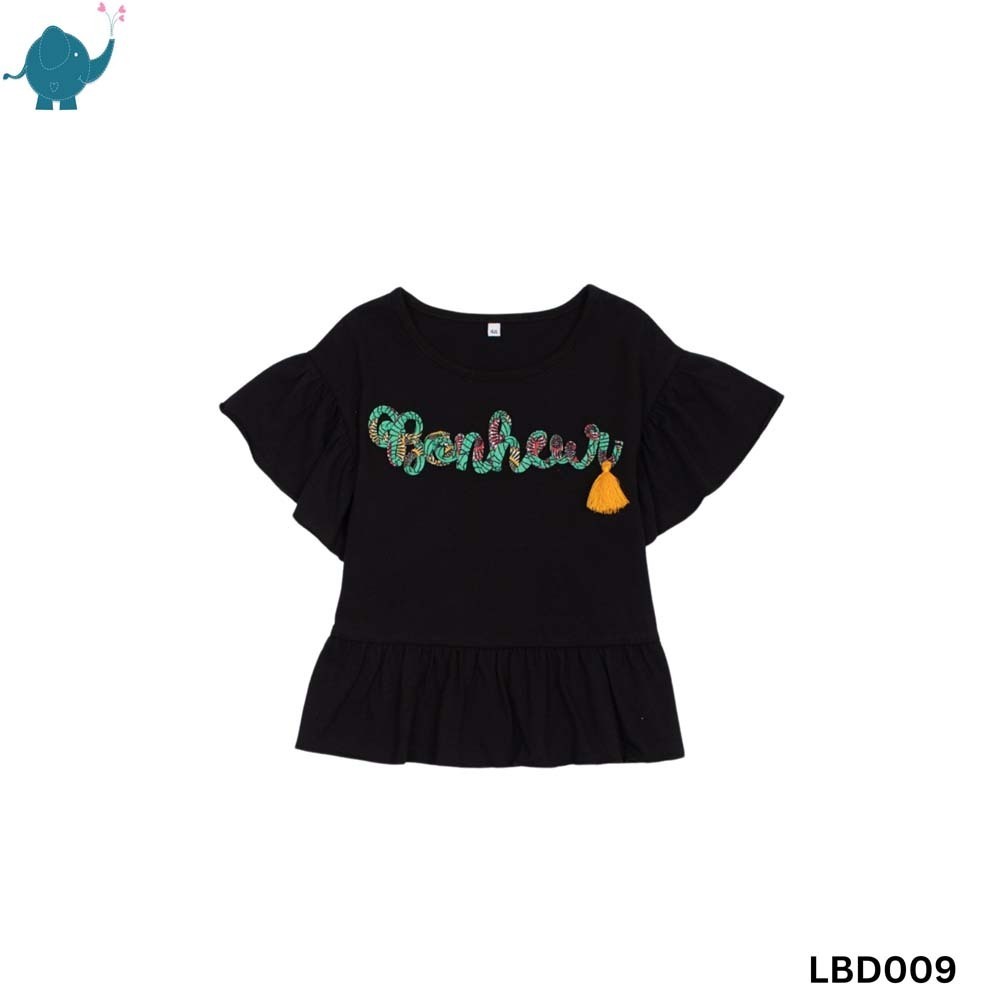 Max & Mia Kid Girl Blouse LBD009 Black 3 Years