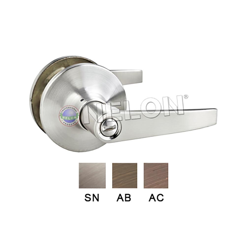 Nelon Tubular Lever Lock 16412-AC Antique Chrome