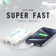 Konfulon J-28 (10000mAh Fast Charging 22.5W Built-in Cable Power Bank) + Lightning Cable White