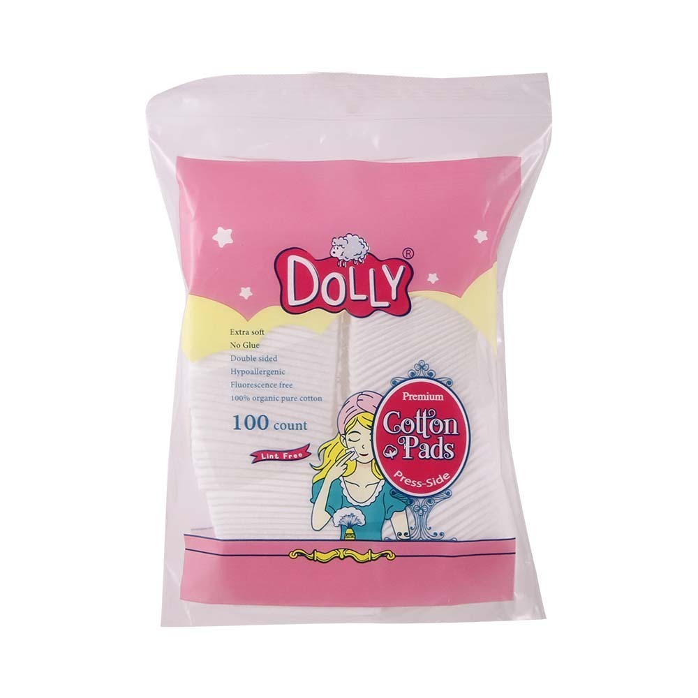 Dolly Toner Cotton Square Pads 100PCS