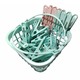 Clothing Protable Clip with Clip Basket 30PCS Green