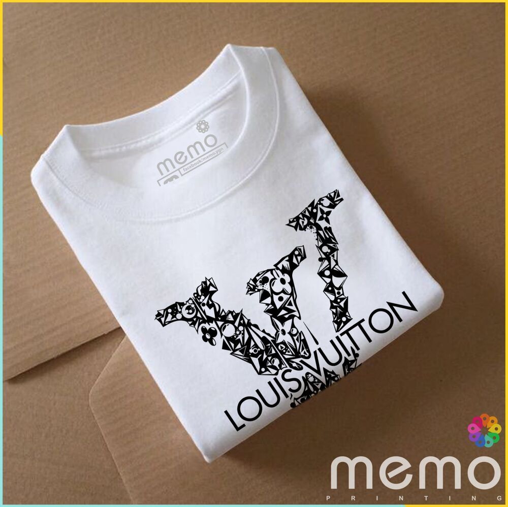 memo ygn Louis Vuitton unisex Printing T-shirt DTF Quality sticker Printing-White (Small)