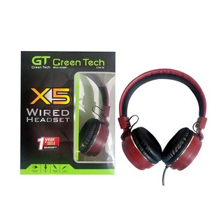 Green Tech Head Phone GTHS - X5 Black