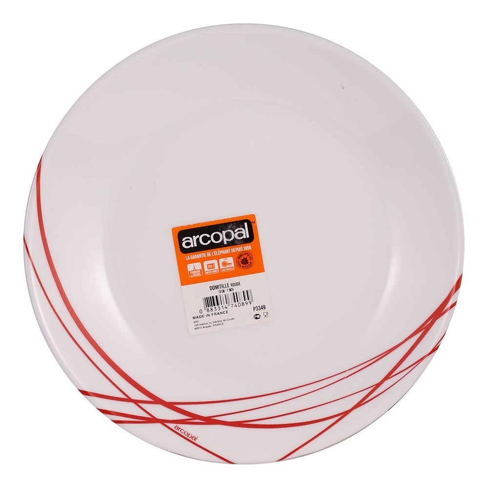 Arcopal Domitille Red Dessert Plate 18CM P3349