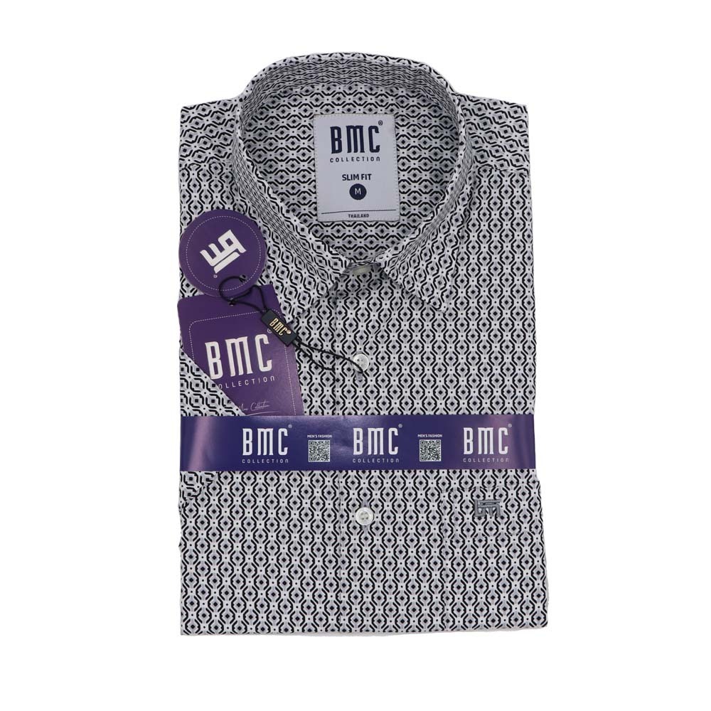 BMC Men Slimfit Shirt Short Sleeve 2310070 White XL