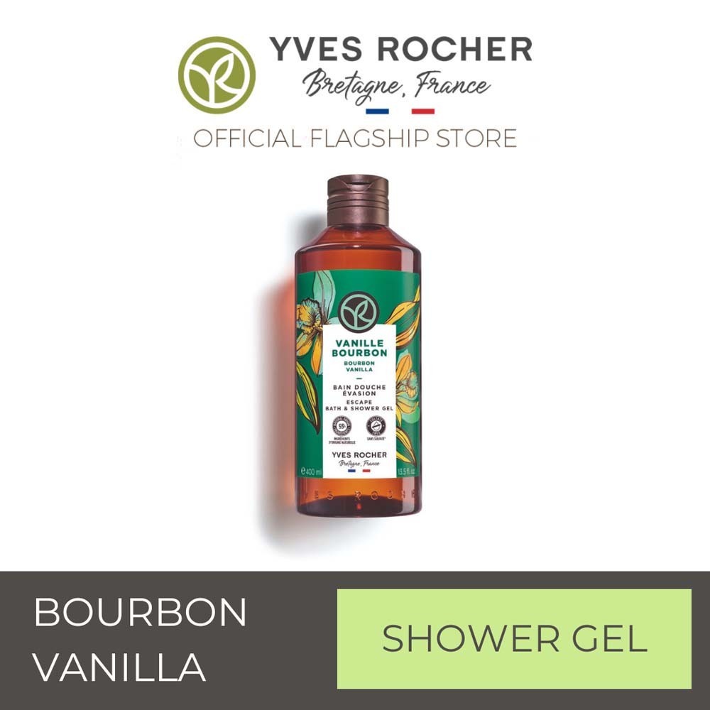 Yves Rocher Bath And Shower Gel Bourbon Vanilla 400ML Bottle 37983