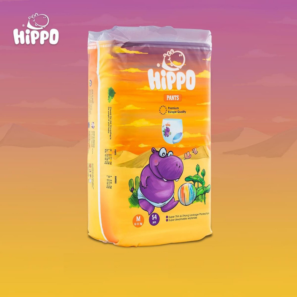 Hippo Baby Pants M - Jumbo (54Pcs)